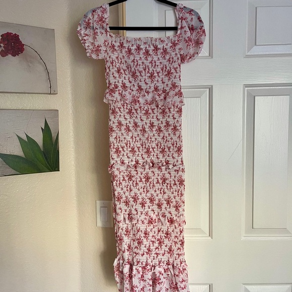 ruffled floral dress can be long or short! - Picture 2 of 3